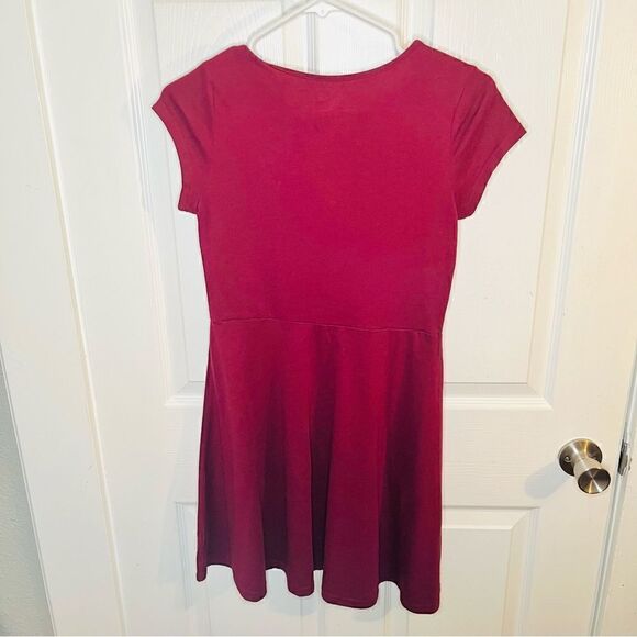 The Childrens Place Uniform Girls Everyday Dress Tshirt Dress Burgundy Red XL 14 - Picture 5 of 7